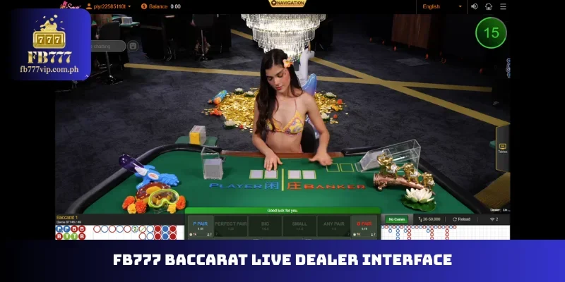 FB777 Baccarat live dealer interface