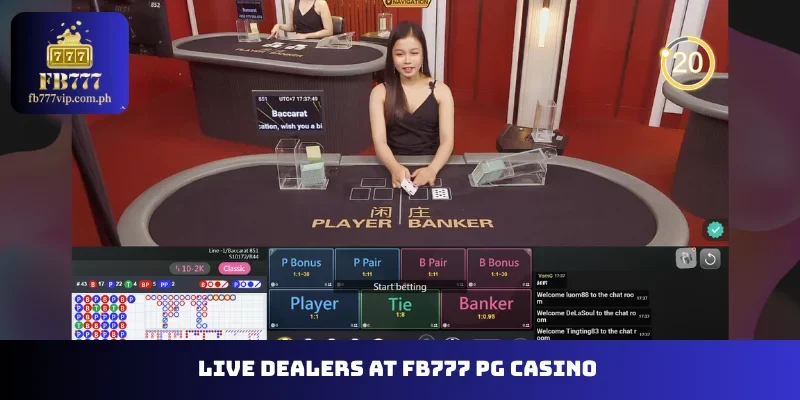 Live dealers at FB777 PG casino