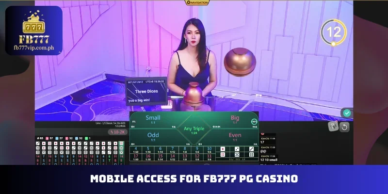 Mobile access for FB777 PG casino