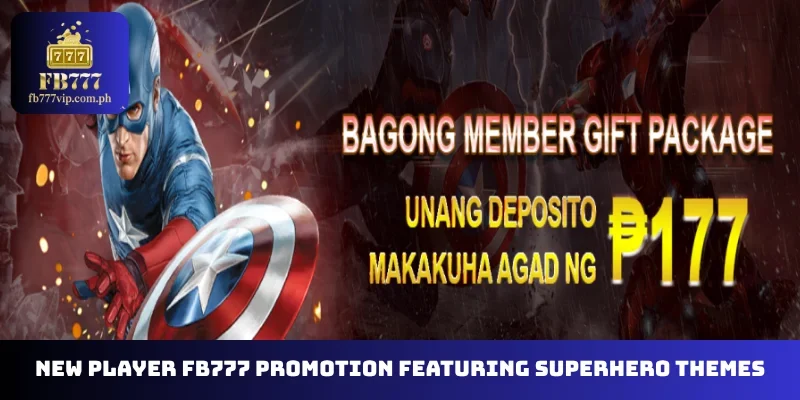 New player FB777 promotion featuring superhero themes
