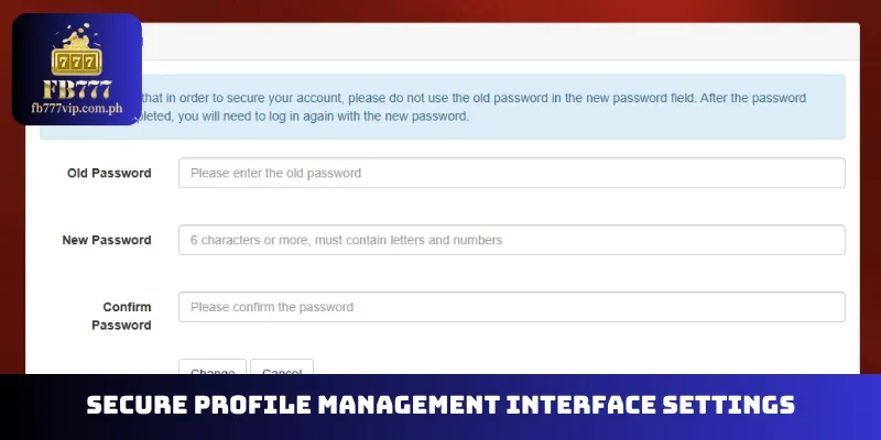 Secure profile management interface settings