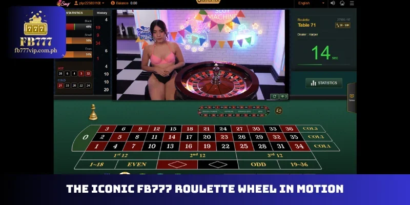 The iconic FB777 Roulette wheel in motion