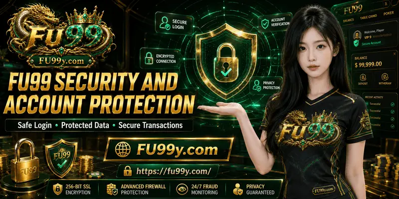 FU99 security and account protection featuring secure login, encrypted browsing, account verification, and privacy-focused safeguards.